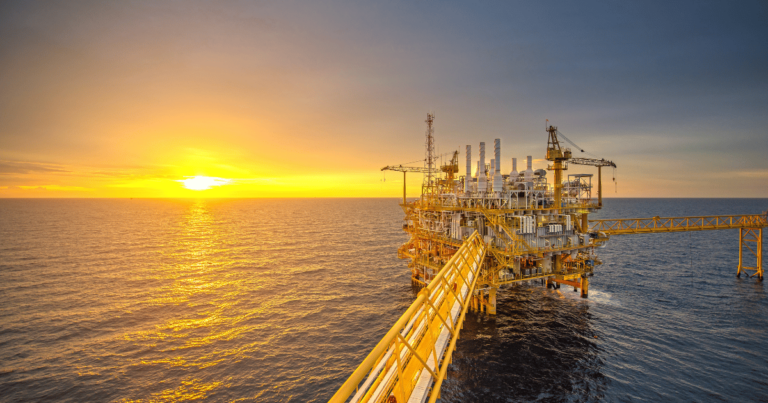 oil rig in ocean