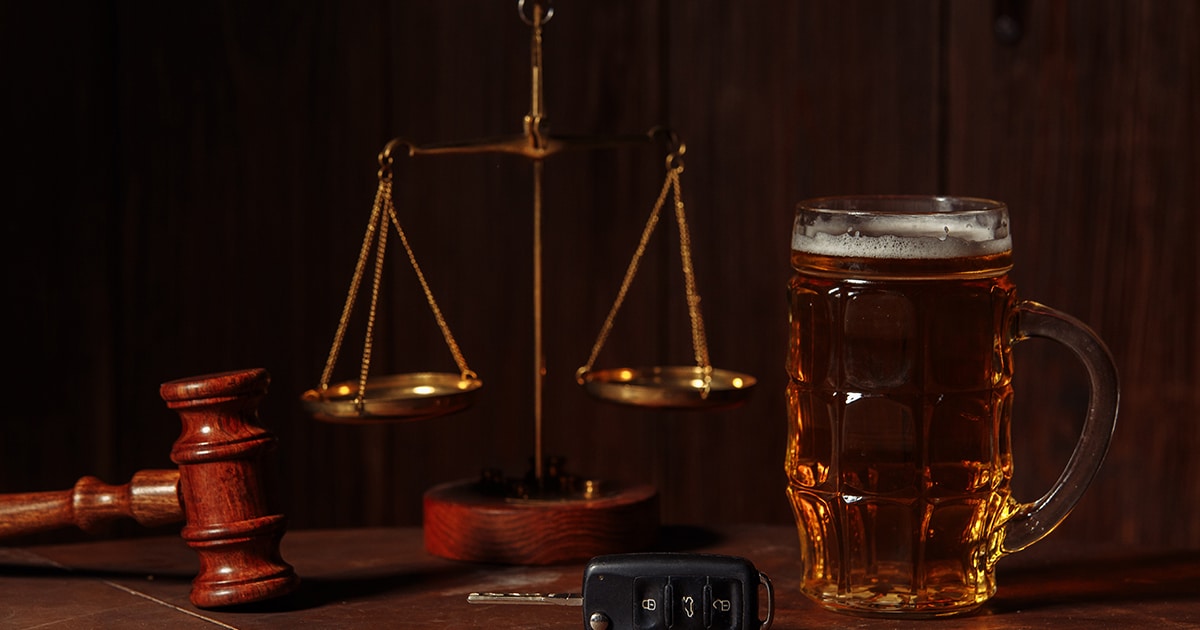 gavel and beer