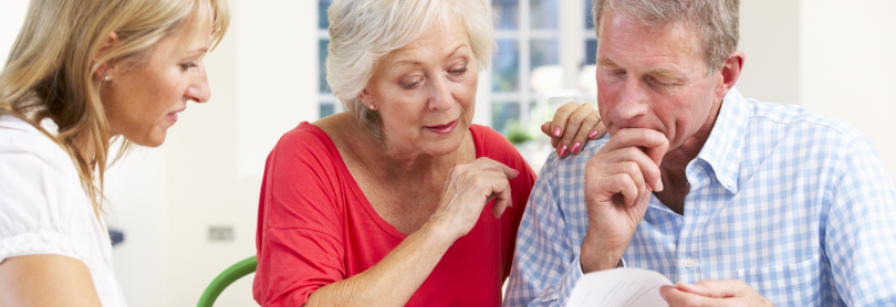 elderly couple disputing will