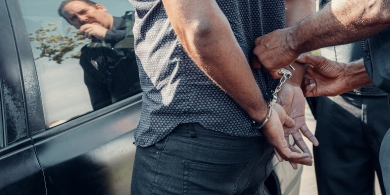 houston man with handcuffs