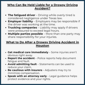 drowsy driving liability and what to do next