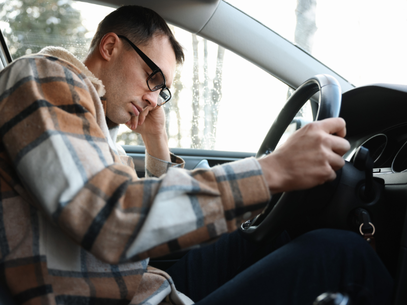 struggling to drive while sleeping