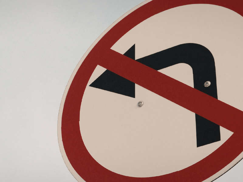 left turn not allowed