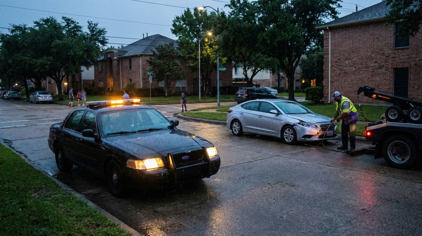professional woman in business attire standing confidently in office setting