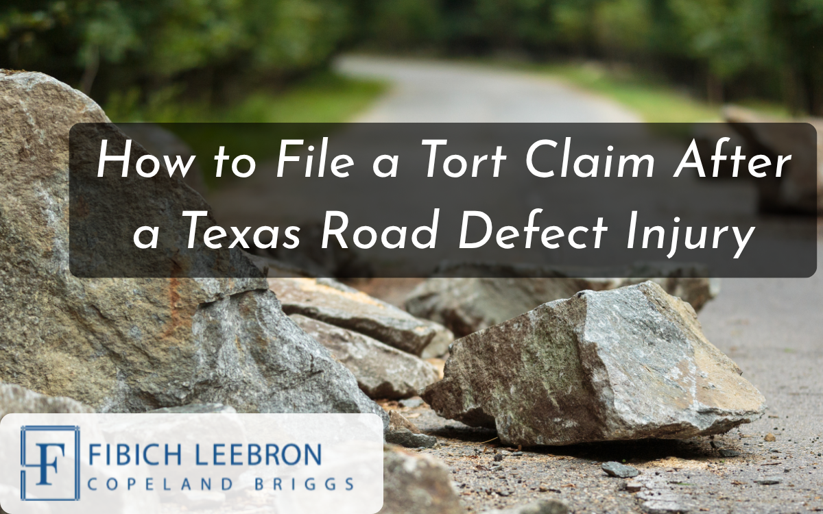 How to File a Tort Claim After a Texas Road Defect Injury